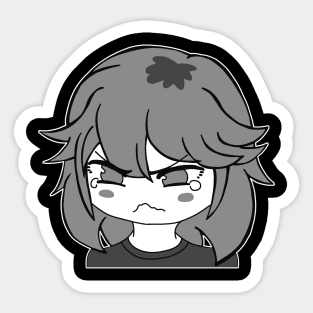 Funny Anime Manga Angry Pout Face Little Girl Cute Meme Sticker